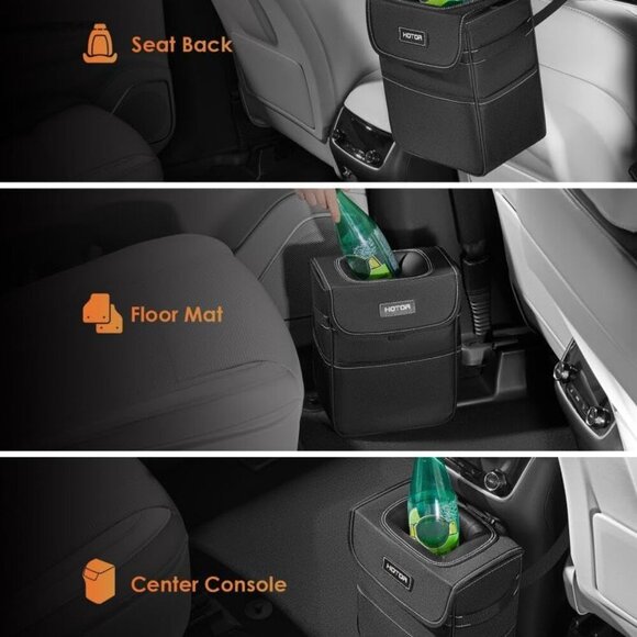 Car Trash Can - Leak-Proof Car Organizer and Storage Bag for The Back/Front/Cons - Picture 8 of 8